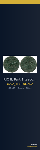 RIC II, Part 1 (second edition) Titus 262 — CANOA
