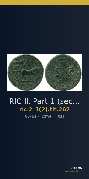 RIC II, Part 1 (second edition) Titus 262 — CANOA