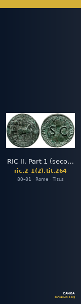 RIC II, Part 1 (second edition) Titus 264 — CANOA