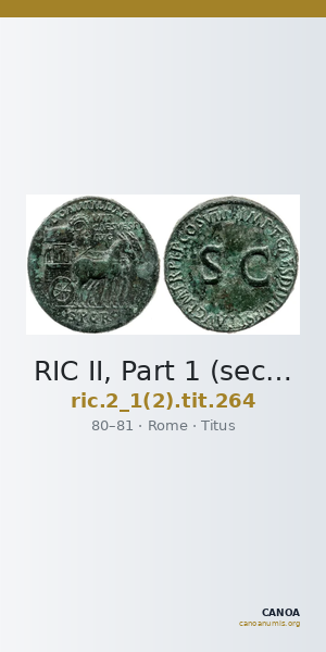 RIC II, Part 1 (second edition) Titus 264 — CANOA