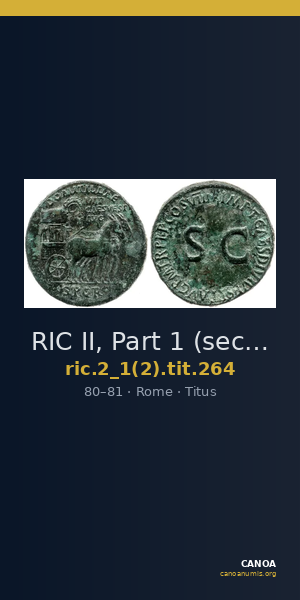 RIC II, Part 1 (second edition) Titus 264 — CANOA