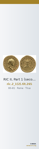 RIC II, Part 1 (second edition) Titus 265 — CANOA