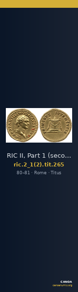 RIC II, Part 1 (second edition) Titus 265 — CANOA