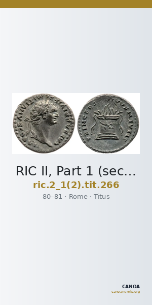 RIC II, Part 1 (second edition) Titus 266 — CANOA
