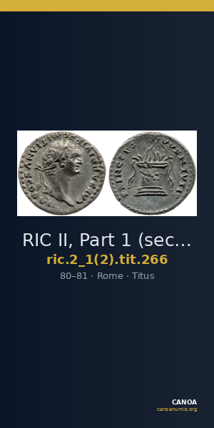 RIC II, Part 1 (second edition) Titus 266 — CANOA