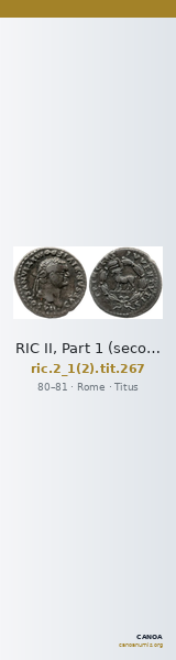 RIC II, Part 1 (second edition) Titus 267 — CANOA
