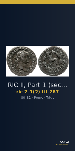 RIC II, Part 1 (second edition) Titus 267 — CANOA
