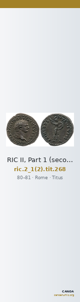 RIC II, Part 1 (second edition) Titus 268 — CANOA