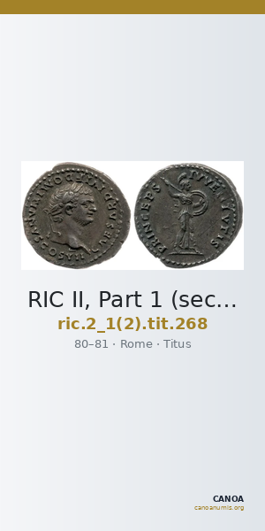 RIC II, Part 1 (second edition) Titus 268 — CANOA