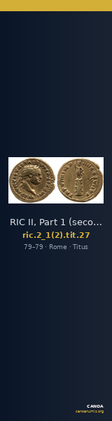 RIC II, Part 1 (second edition) Titus 27 — CANOA