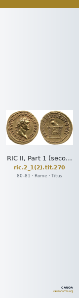 RIC II, Part 1 (second edition) Titus 270 — CANOA