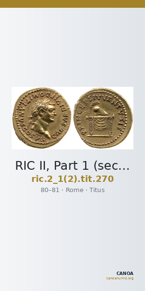 RIC II, Part 1 (second edition) Titus 270 — CANOA