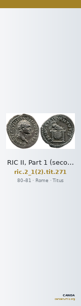 RIC II, Part 1 (second edition) Titus 271 — CANOA