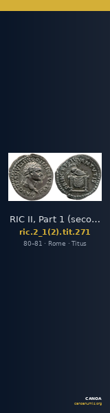 RIC II, Part 1 (second edition) Titus 271 — CANOA