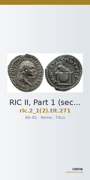 RIC II, Part 1 (second edition) Titus 271 — CANOA