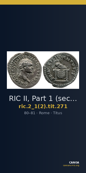 RIC II, Part 1 (second edition) Titus 271 — CANOA