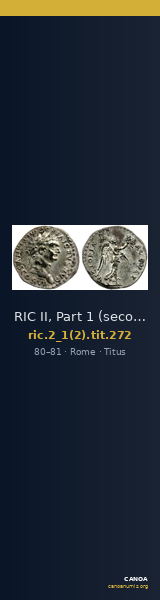 RIC II, Part 1 (second edition) Titus 272 — CANOA