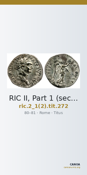 RIC II, Part 1 (second edition) Titus 272 — CANOA