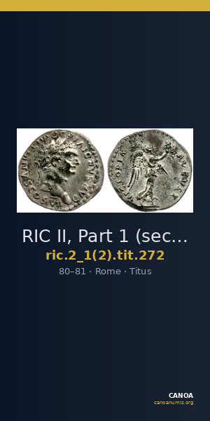 RIC II, Part 1 (second edition) Titus 272 — CANOA