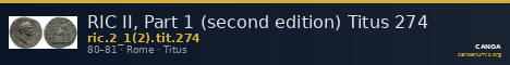 RIC II, Part 1 (second edition) Titus 274 — CANOA