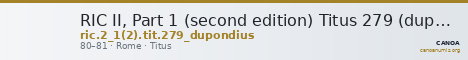 RIC II, Part 1 (second edition) Titus 279 (dupondius) — CANOA
