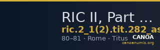 RIC II, Part 1 (second edition) Titus 282 (as) — CANOA