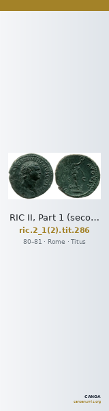 RIC II, Part 1 (second edition) Titus 286 — CANOA