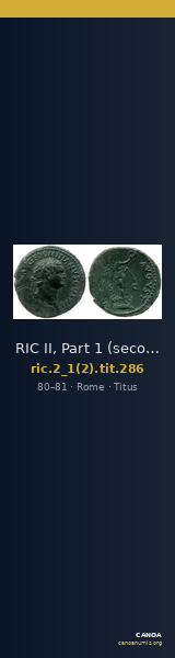 RIC II, Part 1 (second edition) Titus 286 — CANOA