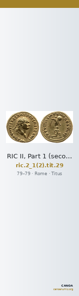 RIC II, Part 1 (second edition) Titus 29 — CANOA