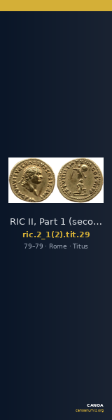 RIC II, Part 1 (second edition) Titus 29 — CANOA