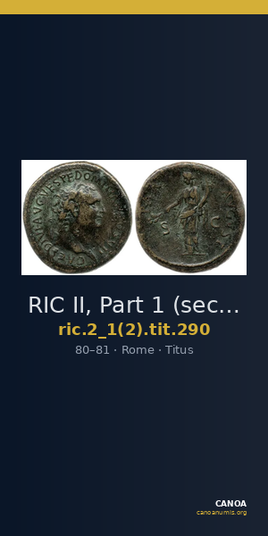 RIC II, Part 1 (second edition) Titus 290 — CANOA