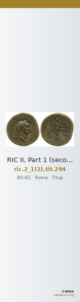 RIC II, Part 1 (second edition) Titus 294 — CANOA