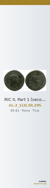 RIC II, Part 1 (second edition) Titus 295 — CANOA