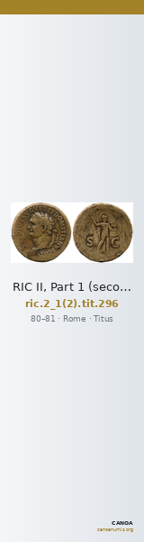 RIC II, Part 1 (second edition) Titus 296 — CANOA
