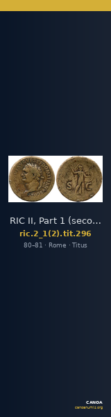 RIC II, Part 1 (second edition) Titus 296 — CANOA