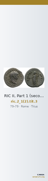 RIC II, Part 1 (second edition) Titus 3 — CANOA