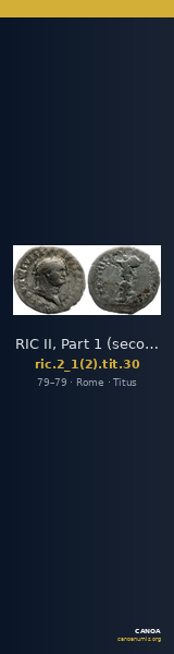 RIC II, Part 1 (second edition) Titus 30 — CANOA