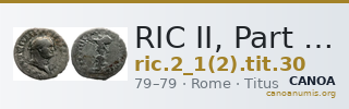 RIC II, Part 1 (second edition) Titus 30 — CANOA