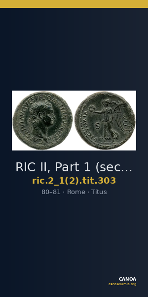 RIC II, Part 1 (second edition) Titus 303 — CANOA