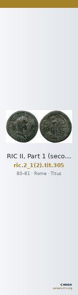 RIC II, Part 1 (second edition) Titus 305 — CANOA