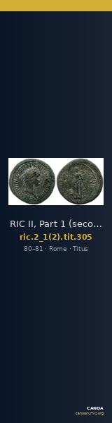 RIC II, Part 1 (second edition) Titus 305 — CANOA