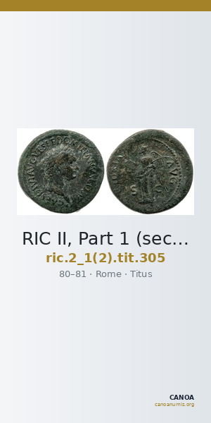 RIC II, Part 1 (second edition) Titus 305 — CANOA