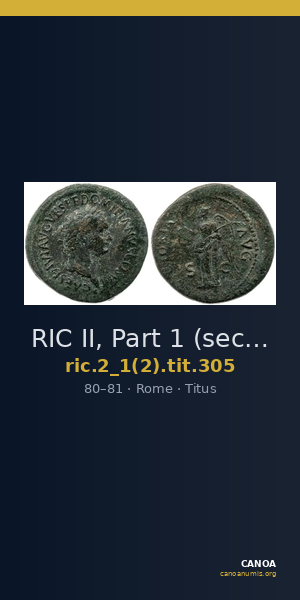 RIC II, Part 1 (second edition) Titus 305 — CANOA