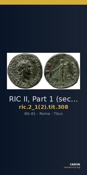 RIC II, Part 1 (second edition) Titus 308 — CANOA