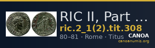 RIC II, Part 1 (second edition) Titus 308 — CANOA