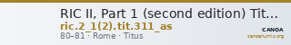 RIC II, Part 1 (second edition) Titus 311 (as) — CANOA