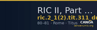 RIC II, Part 1 (second edition) Titus 311 (dupondius) — CANOA