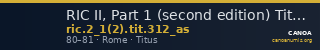 RIC II, Part 1 (second edition) Titus 312 (as) — CANOA