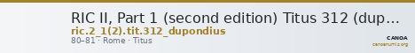 RIC II, Part 1 (second edition) Titus 312 (dupondius) — CANOA