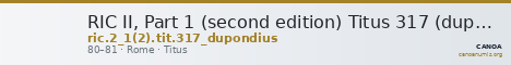 RIC II, Part 1 (second edition) Titus 317 (dupondius) — CANOA